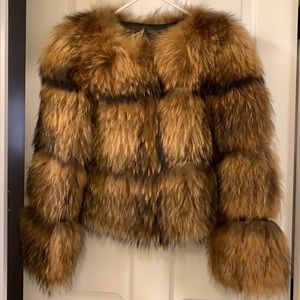Womens racoon fur jacket